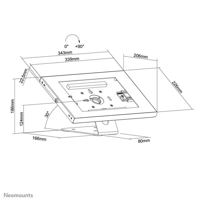 Neomounts TIS Soporte para Tabletas 9.7-11 Pulgadas Giratorio Blanco