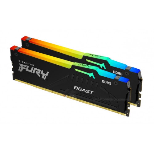 Kingston FURY Beast RGB 64 GB 5600 MT/s DDR5 CL40 DIMM Kit de 2