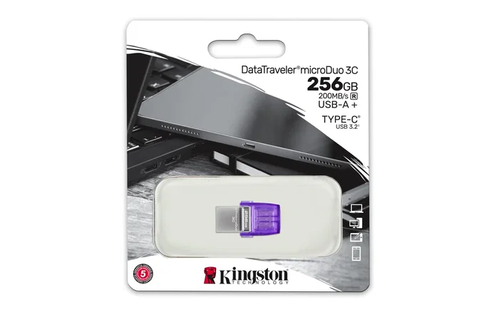 Kingston DTDUO3CG3/256GB Pendrive 256GB USB3.2 MicroDuo 3C Dual Type-C y Type-A 200MB/s
