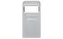 Kingston DataTraveler Micro DTMIC3G2 - Pendrive USB 3.2 Gen 1 de 128 GB, Metal, Plata, Compacto, Alta Velocidad de Lectura 200 MB/s, Con Llavero