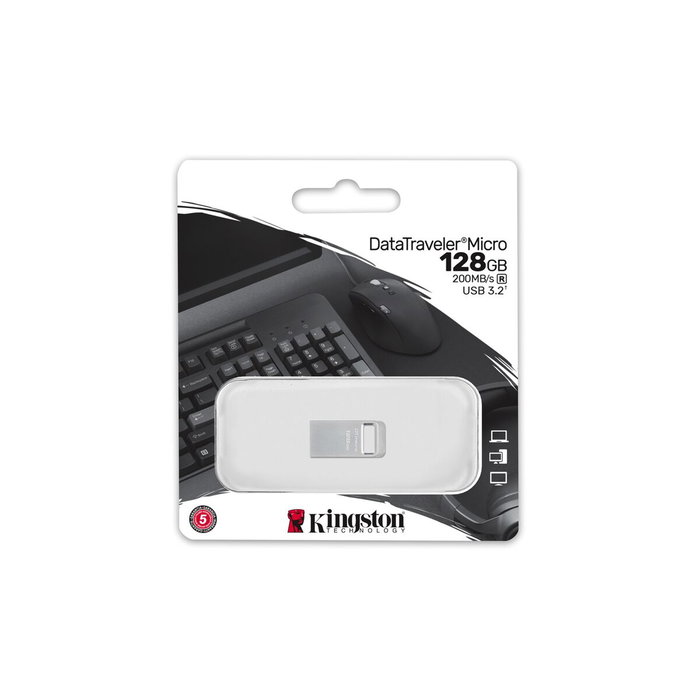Kingston DataTraveler Micro 128 GB Plata USB 3.2 Gen 1