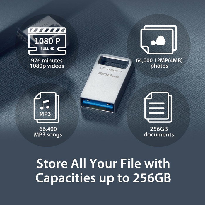 Kingston DataTraveler Micro 128 GB Plata USB 3.2 Gen 1
