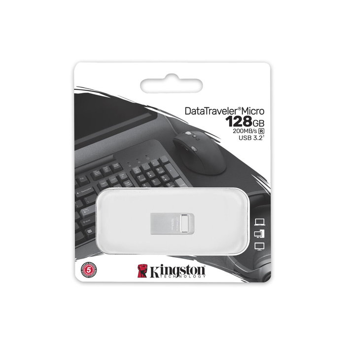 Kingston DataTraveler Micro 128 GB Plata USB 3.2 Gen 1