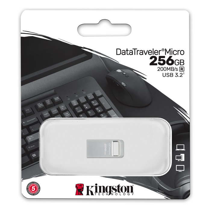 Kingston DataTraveler Micro DTMC3G2/256GB 256GB Plata