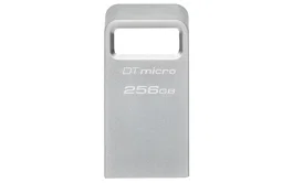 Kingston DataTraveler Micro 256 GB USB 3.2 Gen 1 Unidad Flash con Carcasa de Metal y Velocidades Hasta 200 MB/s - Plata