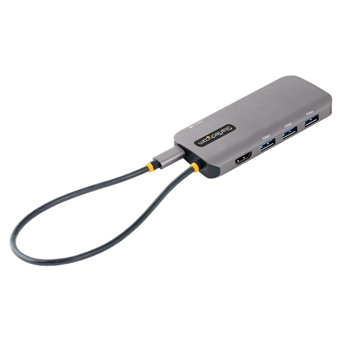 StarTech.com Adaptador Multipuertos USB-C 4K 60Hz, 3x USB-A 3.2, PD 100W, Gris