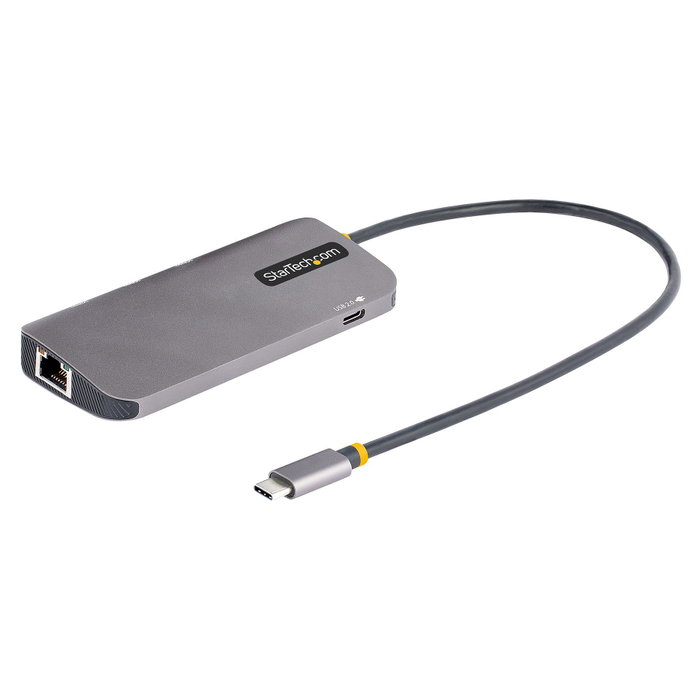 StarTech.com Adaptador Multipuertos USB-C 4K 60Hz, 3x USB-A 3.2, PD 100W, Gris