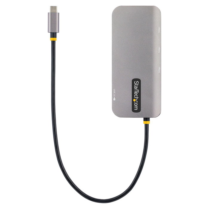 StarTech.com Adaptador Multipuertos USB-C 4K 60Hz, 3x USB-A 3.2, PD 100W, Gris