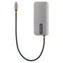 StarTech.com Adaptador Multipuertos USB-C 4K 60Hz, 3x USB-A 3.2, PD 100W, Gris