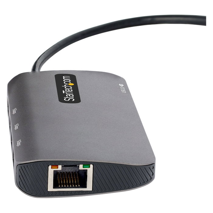 StarTech.com Adaptador Multipuertos USB-C 4K 60Hz, 3x USB-A 3.2, PD 100W, Gris
