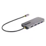 StarTech.com Adaptador Multipuertos USB-C 4K 60Hz, 3x USB-A 3.2, PD 100W, Gris