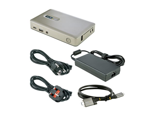 Startech Docking Station USB-C a DisplayPort/VGA, Hub 4 Puertos USB 3.1, 4K 30Hz, Alimentación PD 65W para Portátiles