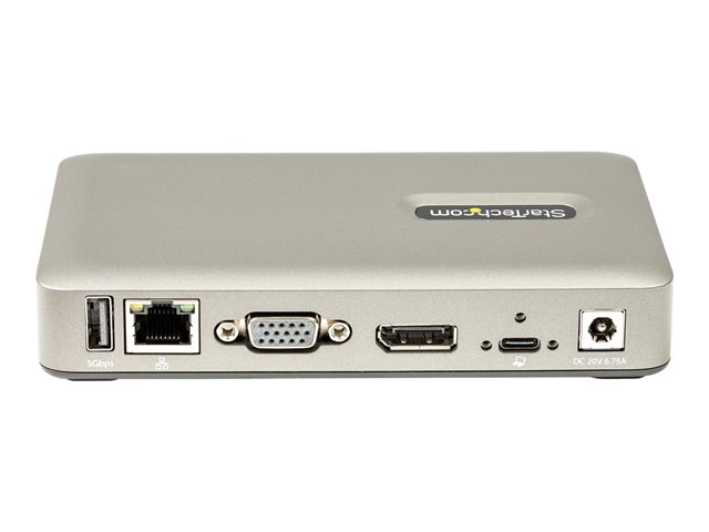 Startech Docking Station USB-C a DisplayPort/VGA, Hub 4 Puertos USB 3.1, 4K 30Hz, Alimentación PD 65W para Portátiles