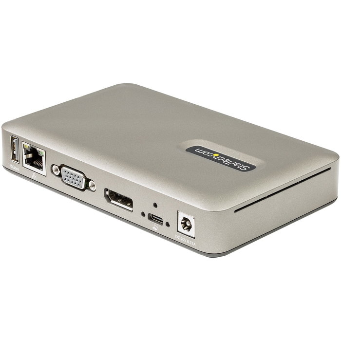 StarTech.com Docking Station USB-C - DKM30CHDPDUE - Conector DisplayPort 4K 30Hz o VGA, Power Delivery 65W, 4 Puertos USB 3.1 Gen 1, Gigabit Ethernet, Audio 3.5mm