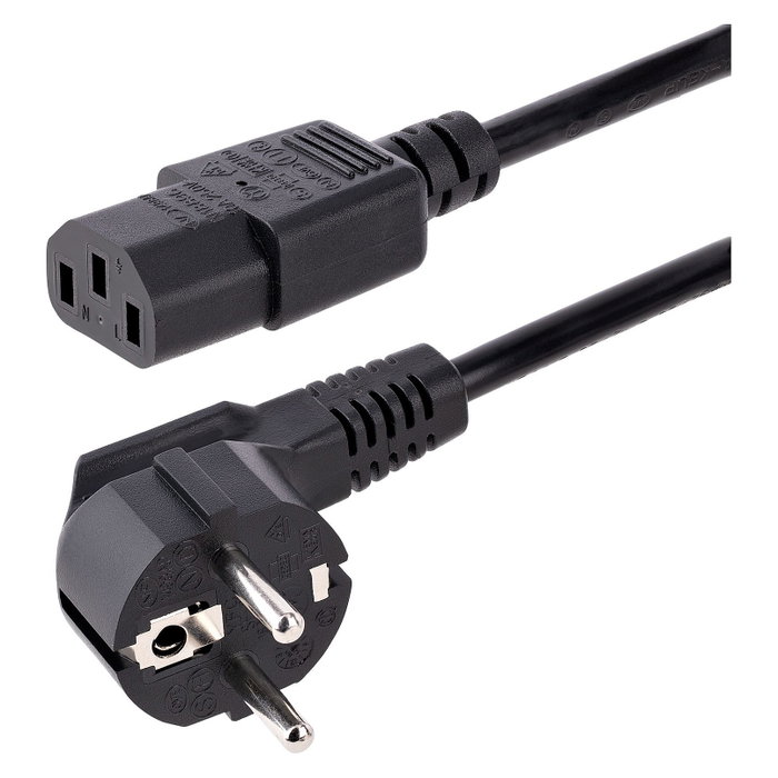 StarTech.com Cable de Alimentación 3m UE Schuko a C13 Negro
