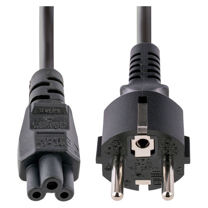 StarTech 753E-3M-POWER-LEAD Cable de Alimentación Schuko UE a C5 de 3m