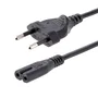 StarTech.com 752E-2M-POWER-LEAD - Cable de Alimentación 2m para Portátil, Enchufe UE a Conector IEC C7 (18AWG, Negro, 250V 2.5A) - Compatible con Lenovo, IBM