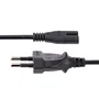 StarTech.com 752E-2M-POWER-LEAD - Cable de Alimentación 2m para Portátil, Enchufe UE a Conector IEC C7 (18AWG, Negro, 250V 2.5A) - Compatible con Lenovo, IBM