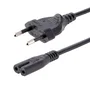 StarTech.com 752E-2M-POWER-LEAD - Cable de Alimentación 2m para Portátil, Enchufe UE a Conector IEC C7 (18AWG, Negro, 250V 2.5A) - Compatible con Lenovo, IBM