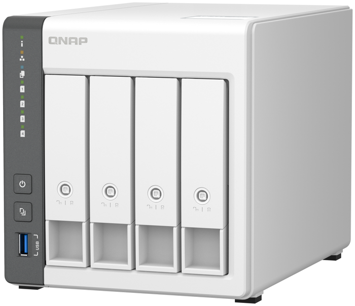 QNAP TS-433-4G NAS de 4 bahías, 4 GB RAM, Blanco QNAP TS-433-4G NAS de 4 bahías, 4 GB RAM, Blanco