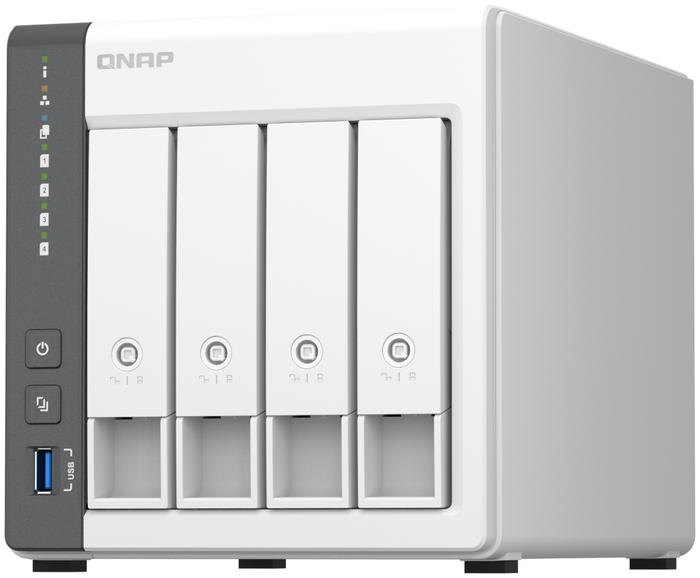 QNAP TS-433-4G NAS de 4 bahías, 4 GB RAM, Blanco QNAP TS-433-4G NAS de 4 bahías, 4 GB RAM, Blanco