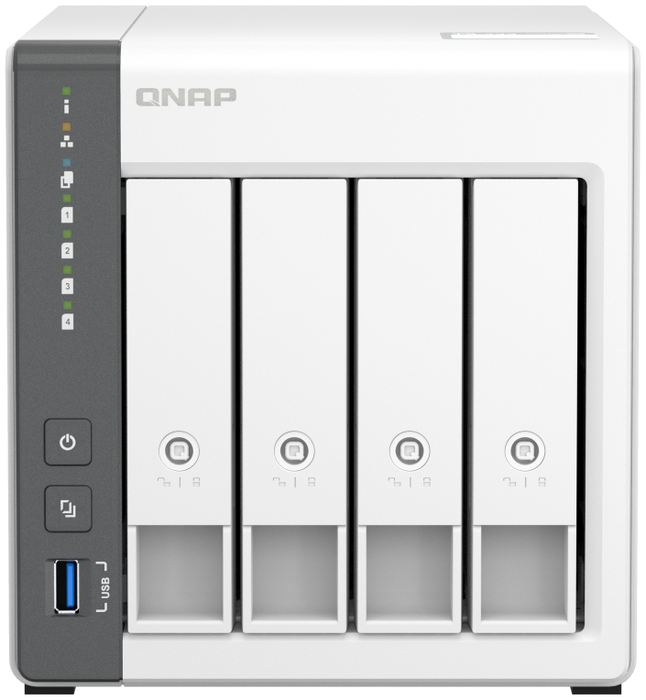 QNAP TS-433-4G NAS de 4 bahías, 4 GB RAM, Blanco QNAP TS-433-4G NAS de 4 bahías, 4 GB RAM, Blanco