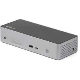 StarTech Dock USB-C para 4 Monitores, Docking Station con 4K 60Hz HDMI y DisplayPort, Power Delivery 100W, Gigabit Ethernet, 3x USB-A y USB-C, para MacBook y Windows