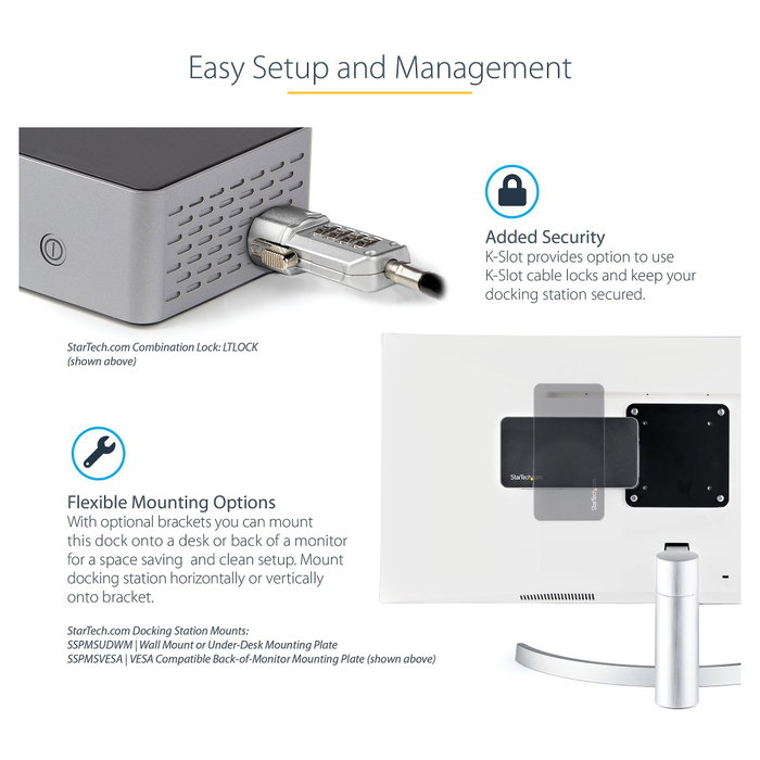 StarTech.com Mini Docking Station USB-C DK31C4DPPDUE para 4 Monitores 4K 60Hz StarTech.com Mini Docking Station USB-C DK31C4DPPDUE para 4 Monitores 4K 60Hz