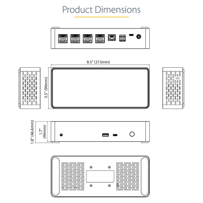 StarTech.com Mini Docking Station USB-C DK31C4DPPDUE para 4 Monitores 4K 60Hz StarTech.com Mini Docking Station USB-C DK31C4DPPDUE para 4 Monitores 4K 60Hz