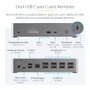 Startech Docking Station USB-C Mini - Replicador de Puertos para 4 Monitores con DisplayPort y HDMI, Soporte 4K a 60Hz, Power Delivery 100W