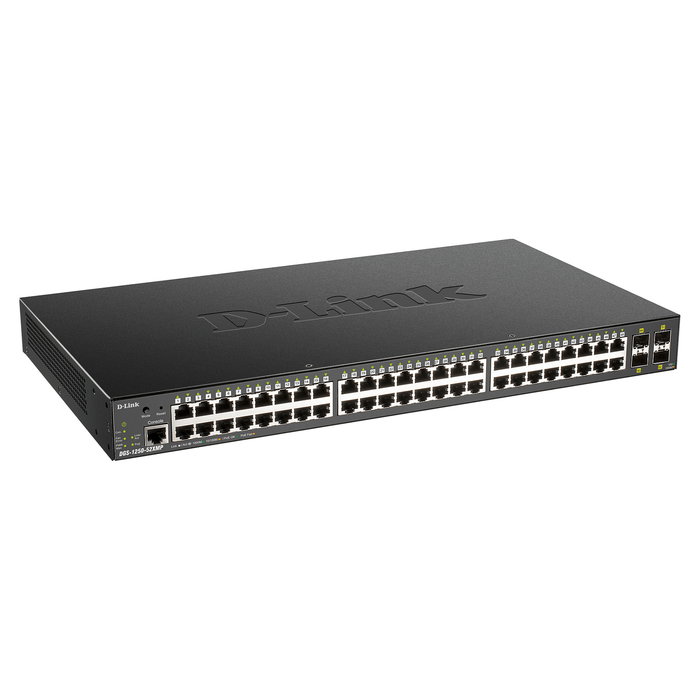 D-Link DGS-1250-52XMP Switch Gestionado PoE+ Gigabit 52 Puertos 48 Puertos PoE+ 370W Presupuesto PoE