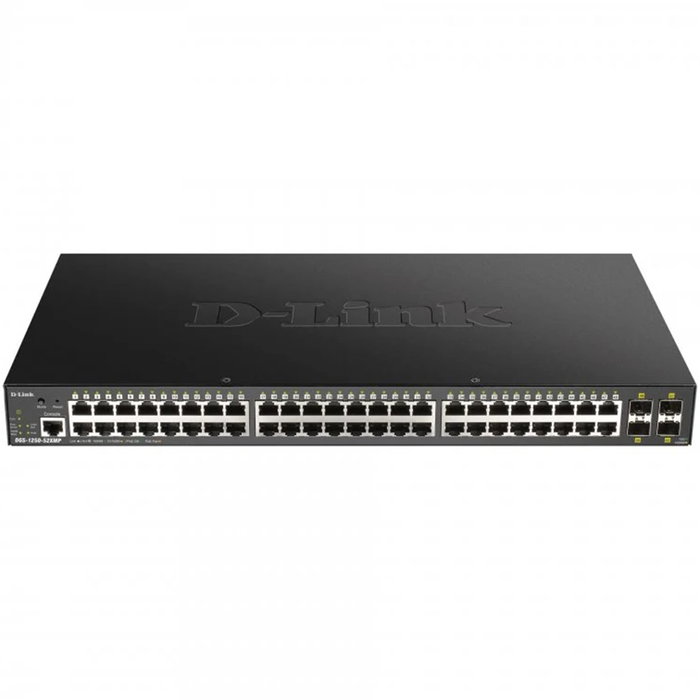 D-Link DGS-1250-52XMP Switch Gestionable PoE L3, 48 Puertos Gigabit + 4 SFP+ 10G, 370W, Conmutador para Redes Empresariales D-Link DGS-1250-52XMP Switch Gestionable PoE L3, 48 Puertos Gigabit + 4 SFP+ 10G, 370W, Conmutador para Redes Empresariales