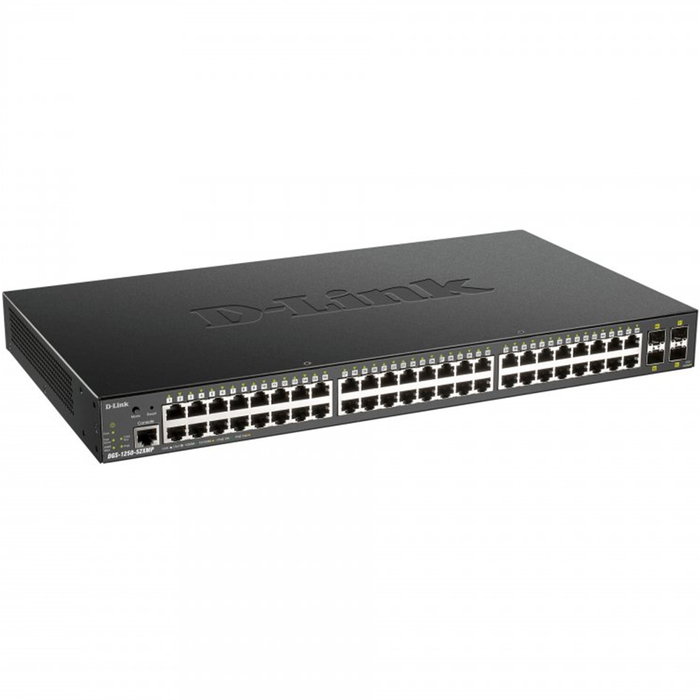 D-Link DGS-1250-52XMP Switch Gestionable PoE L3, 48 Puertos Gigabit + 4 SFP+ 10G, 370W, Conmutador para Redes Empresariales D-Link DGS-1250-52XMP Switch Gestionable PoE L3, 48 Puertos Gigabit + 4 SFP+ 10G, 370W, Conmutador para Redes Empresariales