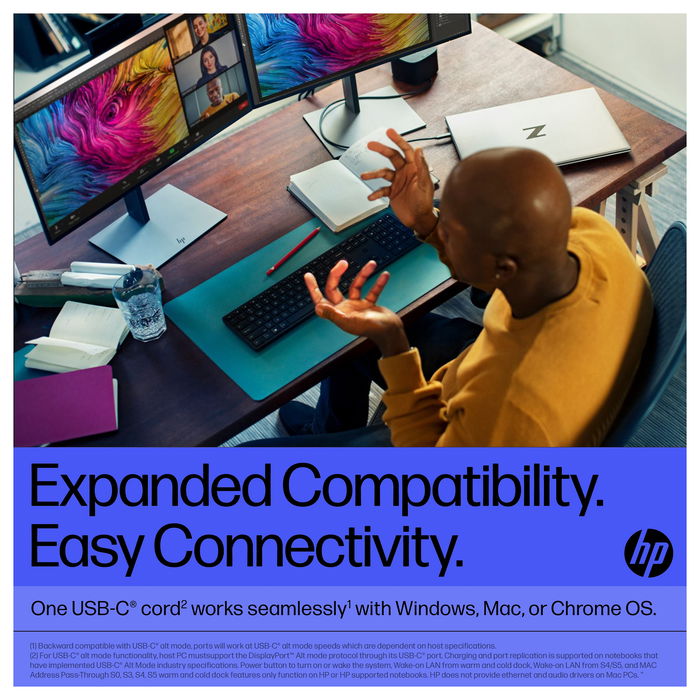 HP Docking Station Thunderbolt G4 120W Negro Thunderbolt 4 Puertos USB-C HDMI DisplayPort HP Docking Station Thunderbolt G4 120W Negro Thunderbolt 4 Puertos USB-C HDMI DisplayPort