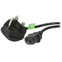StarTech.com Cable de alimentación de 1 m, BS 1363 a C13, Negro