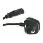 Startech Cable de alimentación Reino Unido UK BS1363 a C13, 1m (3 pies) para servidor/PC, Negro