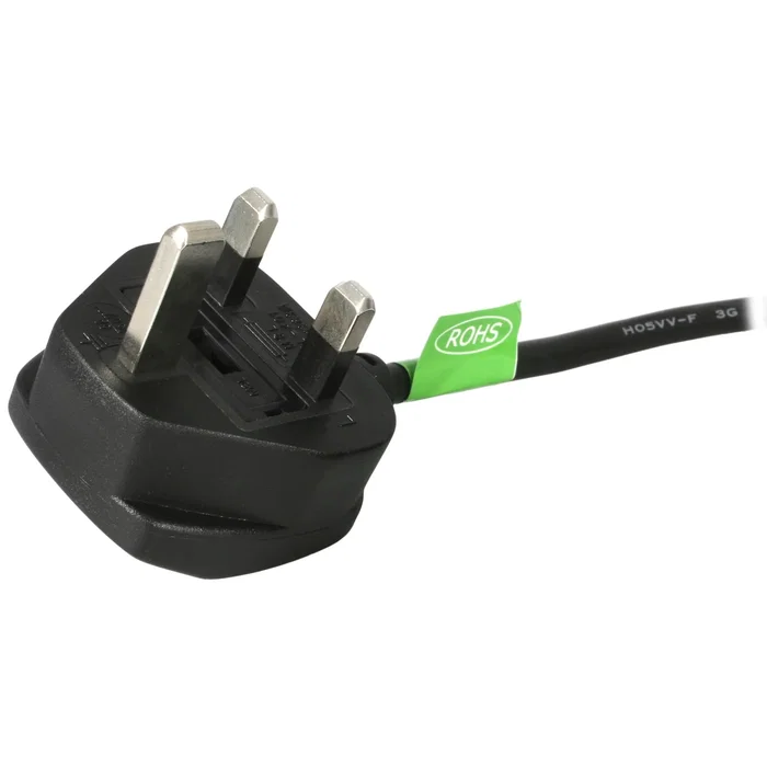 StarTech.com Cable de alimentación BS13U-1M-POWER-LEAD - 1m (3 pies) - Negro - BS1363 a C13 para PC/Monitor - UK/Reino Unido
