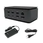 i-tec DUALDOCK100W Docking Station USB4 Metal - 80W PD, Dual 4K/8K HDMI + DisplayPort, Gigabit LAN, 7x USB, Lector Tarjetas + Cargador Universal USB-C 100W