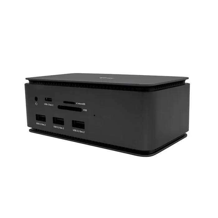 i-tec DUALDOCK100W Docking Station USB4 Metal - 80W PD, Dual 4K/8K HDMI + DisplayPort, Gigabit LAN, 7x USB, Lector Tarjetas + Cargador Universal USB-C 100W