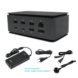 I-Tec Docking Station DUAL 4K HDMI DP - Puerto USB-C con Power Delivery 80W, 7 Puertos USB, LAN Gigabit, Lector de Tarjetas, Incluye Cargador 100W