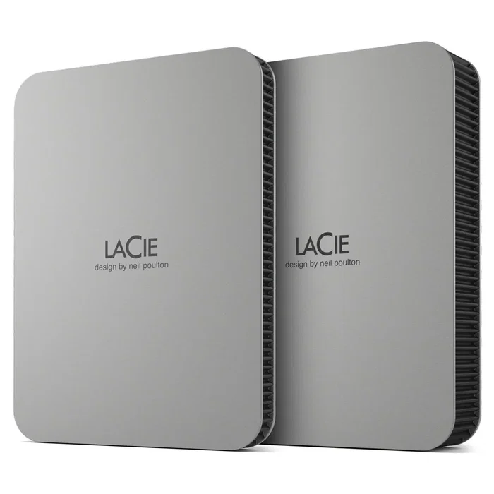 LaCie Mobile Drive (2022) - Disco Duro Externo HDD 1 TB 2.5" Plata, USB Tipo C 3.2 Gen 1 con Cable USB-C Incluido