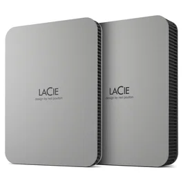 LaCie Mobile Drive (2022) - Disco Duro Externo HDD 1 TB 2.5" Plata, USB Tipo C 3.2 Gen 1 con Cable USB-C Incluido