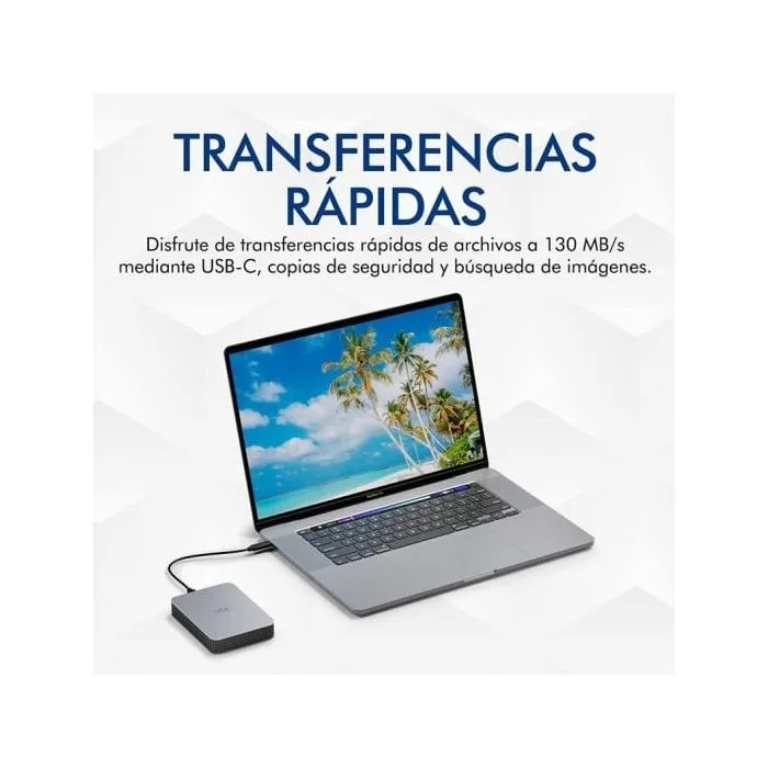 LaCie Mobile Drive Disco Duro Externo Moon Silver 5 TB USB-C STLP5000400