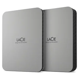 LaCie Mobile Drive (2022) Disco Duro Externo HDD 5TB 2.5" USB-C 3.2 Gen 1, Plata, Con Cable USB-C