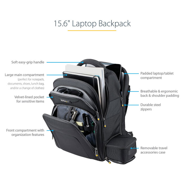 StarTech.com Mochila para Portátil 15,6 pulg. NTBKBAG156 Negro