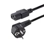 StarTech.com Cable de Alimentación 1m Negro - Enchufe UE Schuko CEE7/7 a IEC C13 Hembra para PC/Monitor - 18AWG, 250V 10A, 713E-1M-POWER-CORD