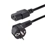 StarTech.com Cable de Alimentación 1m Negro - Enchufe UE Schuko CEE7/7 a IEC C13 Hembra para PC/Monitor - 18AWG, 250V 10A, 713E-1M-POWER-CORD