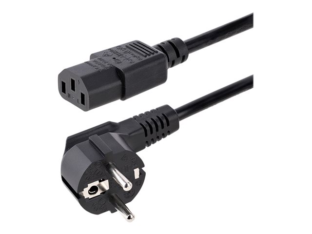StarTech.com Cable de Alimentación Schuko CEE 7/7 a IEC C13, 1m, Negro