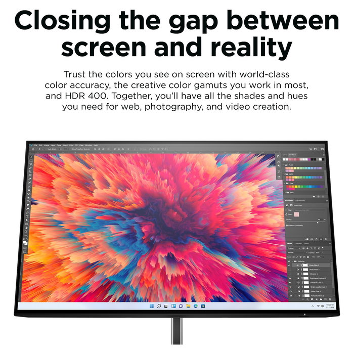 HP Z24q G3 Monitor QHD IPS 60.5cm/23.8 Pulgadas 2560x1440 5ms 90Hz DisplayHDR 400 HDMI DisplayPort VESA Plata