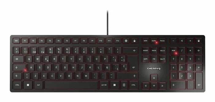 Cherry KC 6000 SLIM Teclado Ultraplano QWERTY Español Negro
